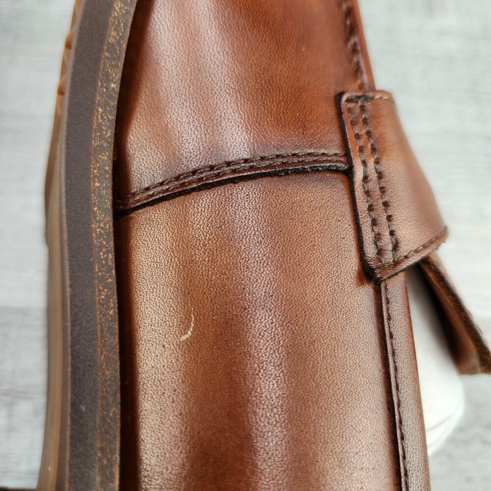 Florsheim Rucci Moc Toe Penny Loafer Men Size 7.5M Cognac - Picture 12 of 16